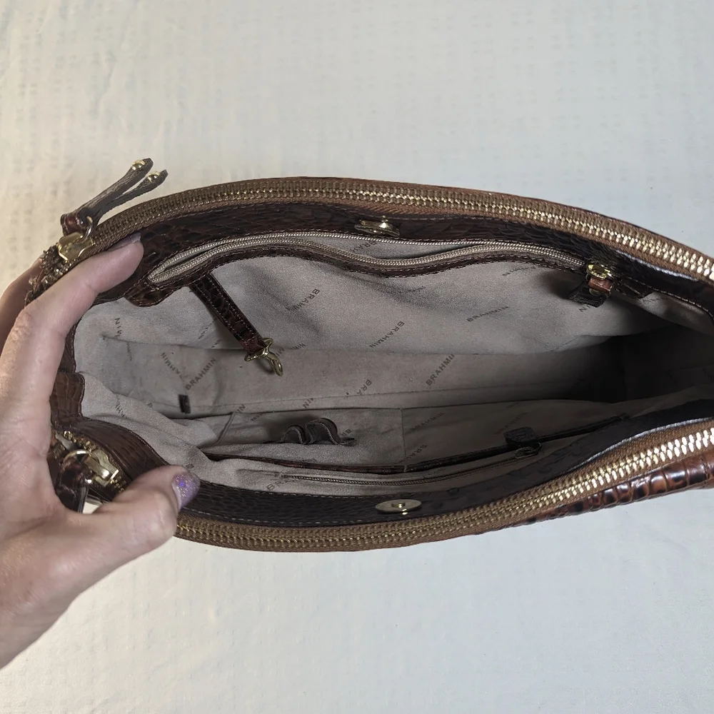 Brahmin 3-compartment Shoulder Bag Brown - Picture 5 of 8